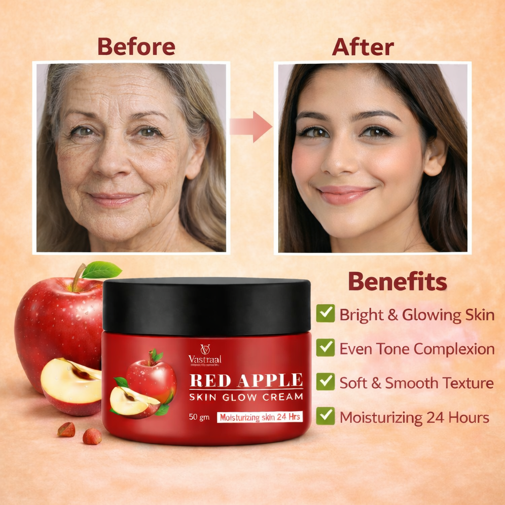 Red Apple Skin Glow Cream – 24 Hours Moisturizing & Natural Radiance