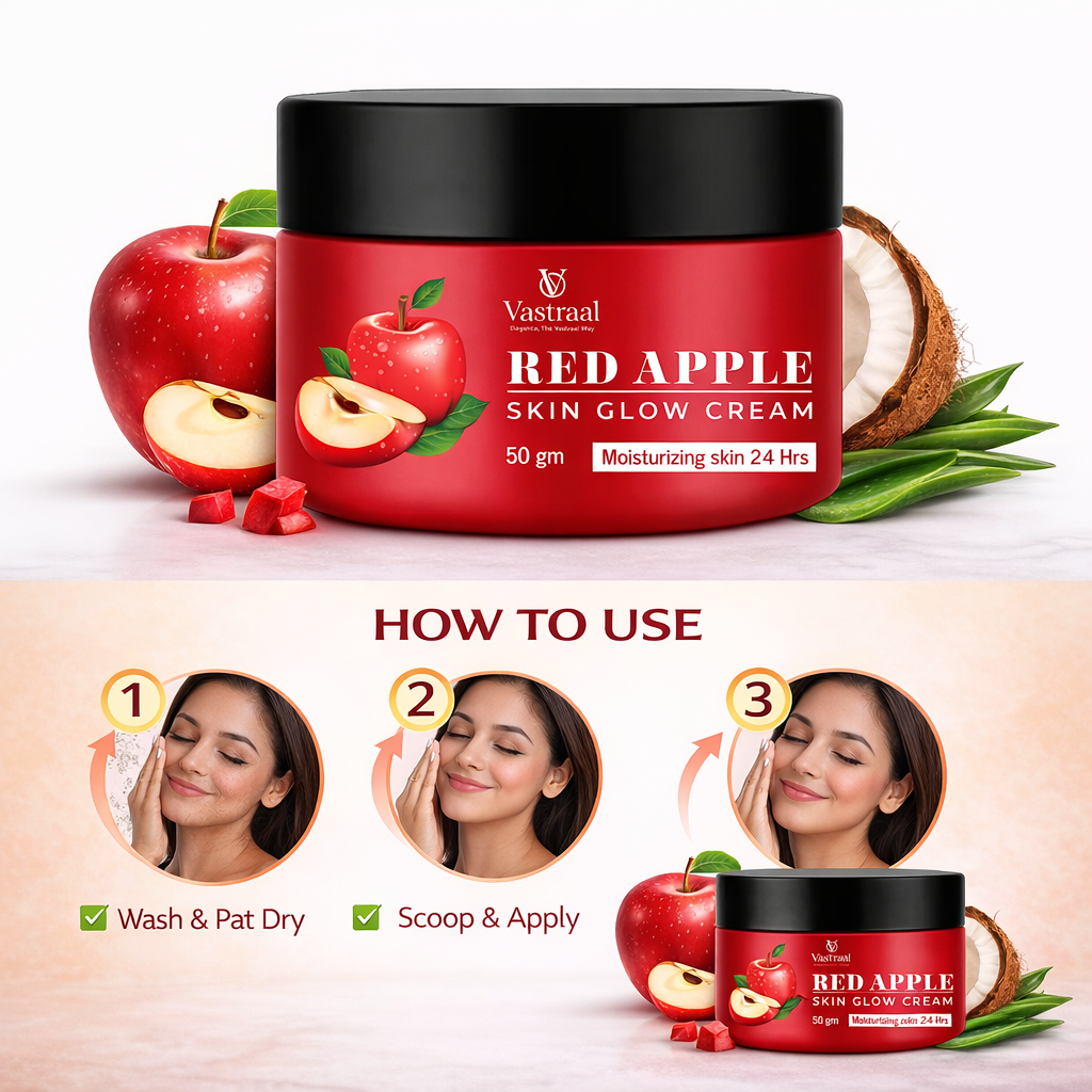 Red Apple Skin Glow Cream – 24 Hours Moisturizing & Natural Radiance