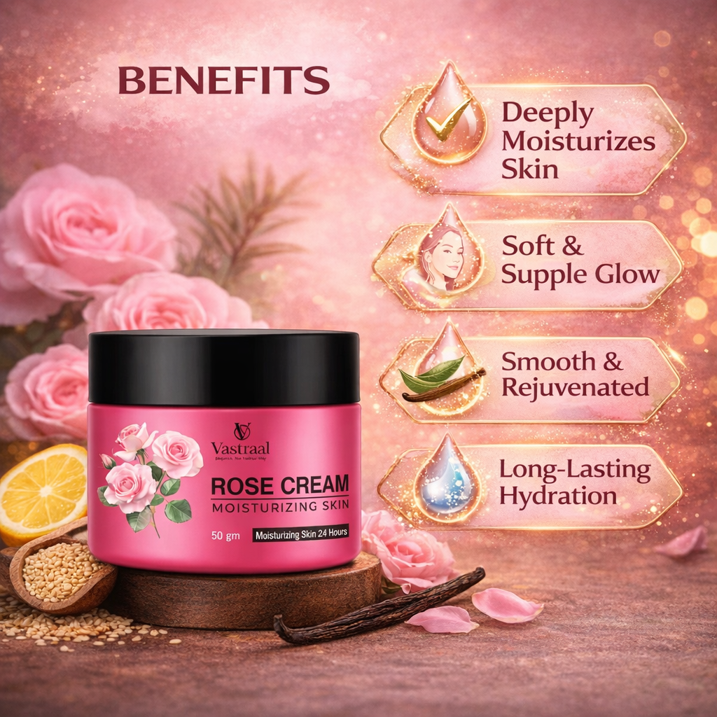 Rose Moisturizing Cream – Deep Hydration for Soft, Glowing & Sensitive Skin