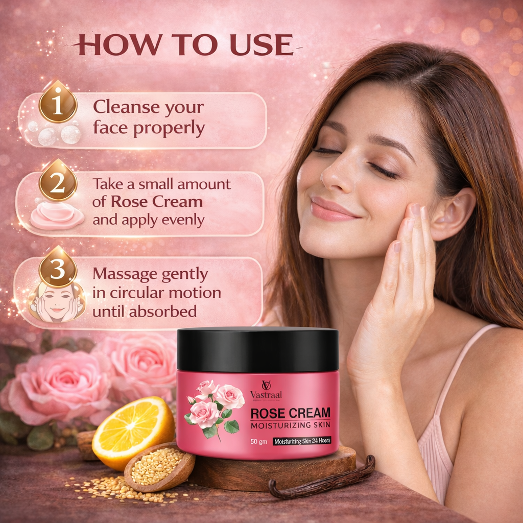 Rose Moisturizing Cream – Deep Hydration for Soft, Glowing & Sensitive Skin
